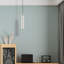 Luminaire suspendu cylindrique en métal 1 lumière à intensité variable Hanne-1134809452