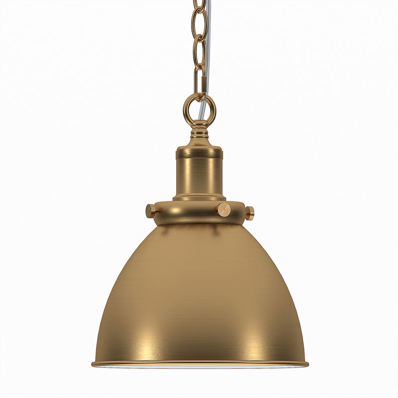 Elodie 1 - Light Brass Dome Pendant, 84" H x 5.13" W x 5.13" D, Brushed Brass