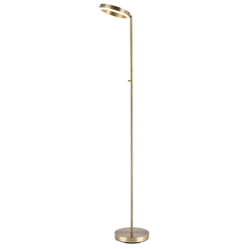 155cm LED Traditional Floor Lamp, Antique Brass, Gold