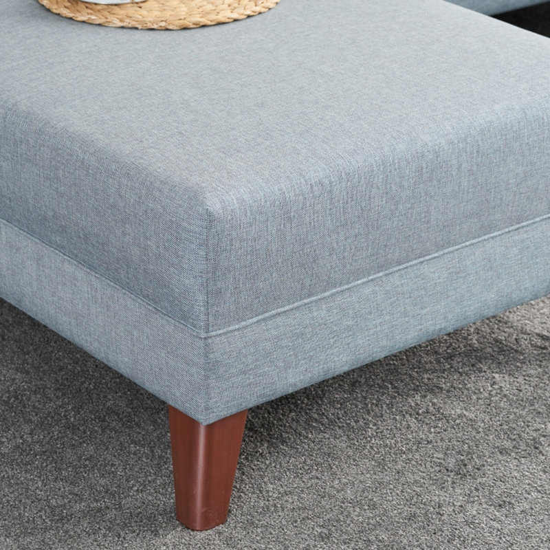 Wolbach 108.3" Wide Sofa & Chaise, Blue, Right Hand Facing
