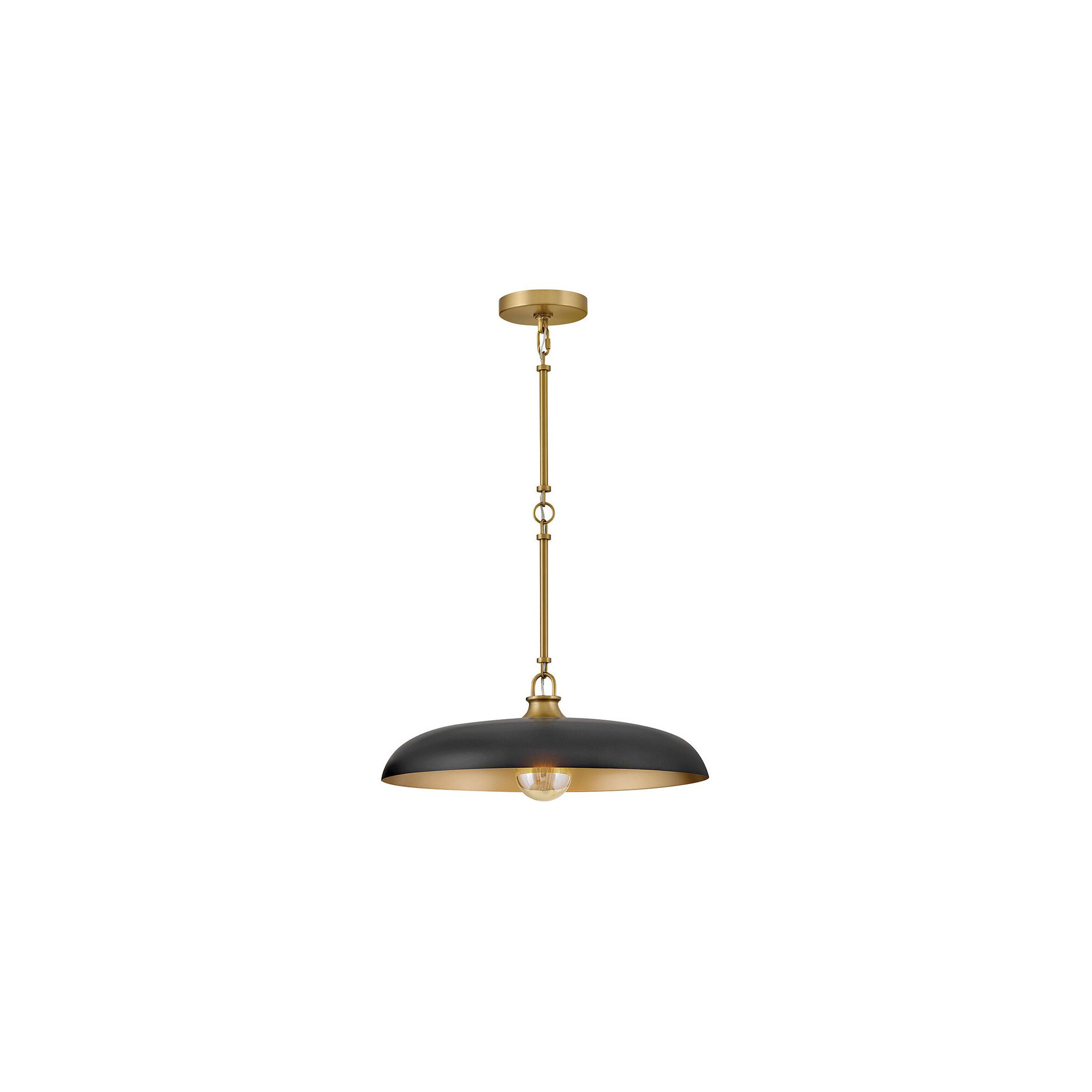 Hinkley Sadie Saucer Shaped Pendant, 6.25" H x 18" W x 18" D, Black