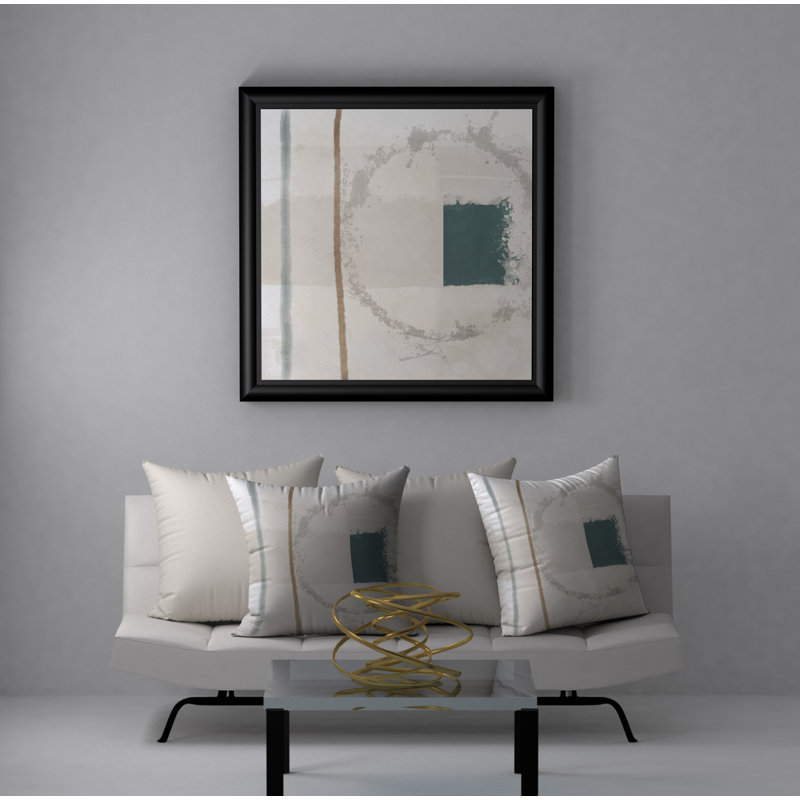 Abstract Reversible Throw Pillow, 18" x 18"