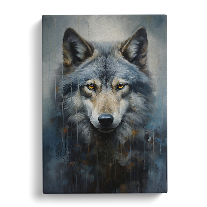 Wolf Realism No.2 - Wrapped Canvas, 76cm H x 50cm W x 3cm D