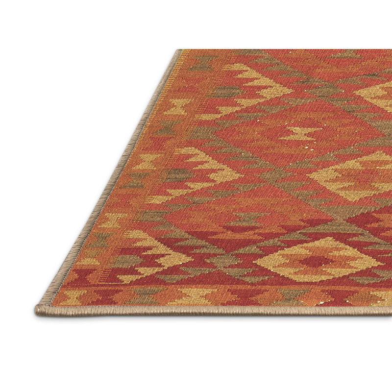 Keajah Performance Oriental Indoor Rug, Rectangle 8' x 10'