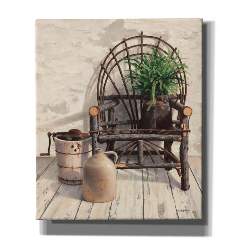 Chaise en osier Jennel par Cecile Baird, H 24 po x l 20 po x P 0,75 po
