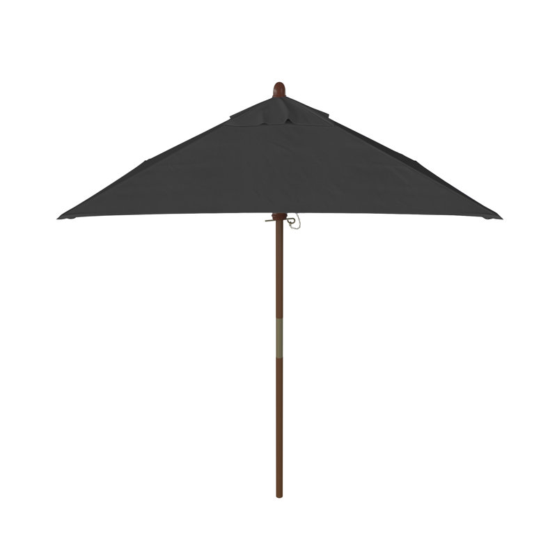 Parasol de marché 6 pi Nicodem, Toile Sunbrella® noir