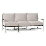 Roma 77" Wide Outdoor Patio Sofa with Cushions