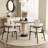 White&Black Round Sintered Stone Dining table-1427599763