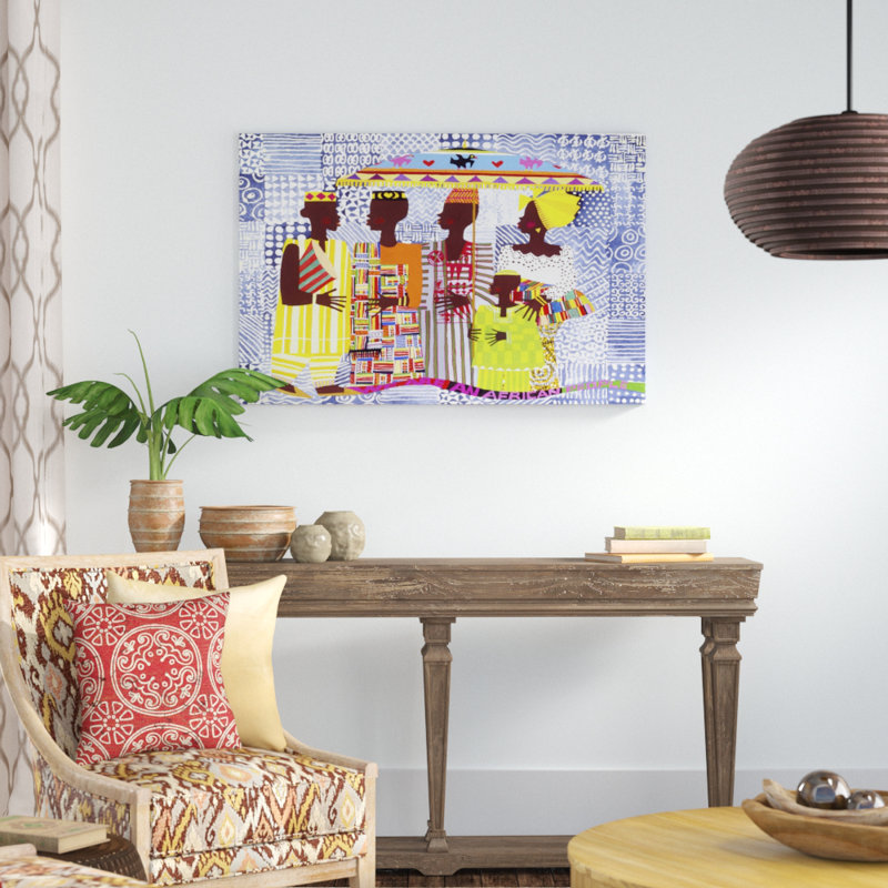 We Are African People by Varnette Honeywood - Painting on Canvas, 81cm H x 122cm W, Wrapped Canvas