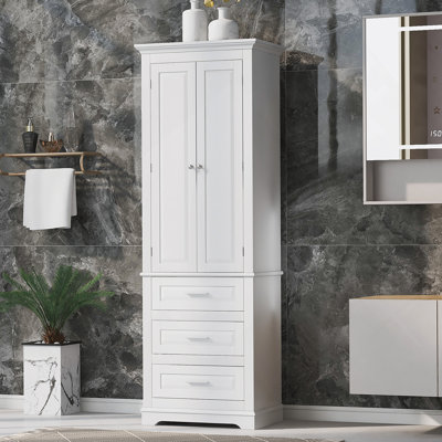 Grande armoire de rangement avec trois tiroirs pour la salle de bain / bureau
