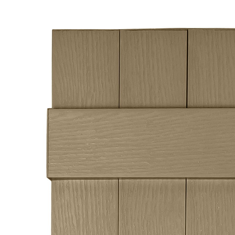 Persiennes personnalisées fermées à 3 planches, 65", Argile à poterie