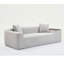 Comfy Boucle Collection - Gris, 3 places et 2 canapés avec table de bout pour la maison salon moderne en gris
