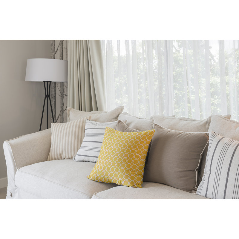 Housse et insert de coussin carré Subline, H 26 po x l 26 po, Jaune