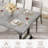 Dining Room Table For 6, 70 Inch Rectangular Kitchen Table With Heavy Duty Metal Legs-530566063