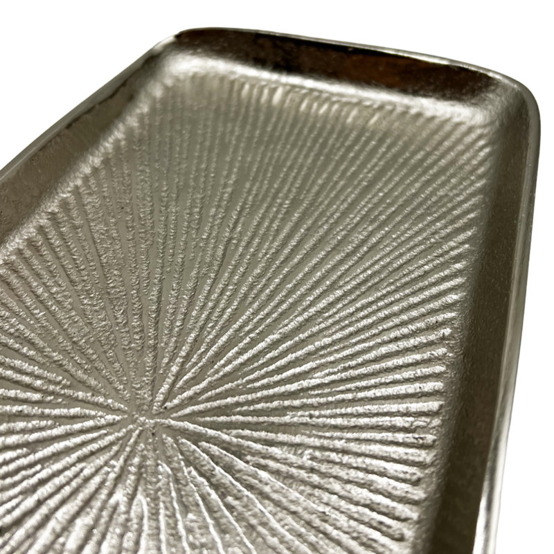 Nellir Tray, 1" H x 12" W x 5.5" D, Silver