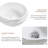 Round Diamond-Quilted Ceramic Vessel Sink