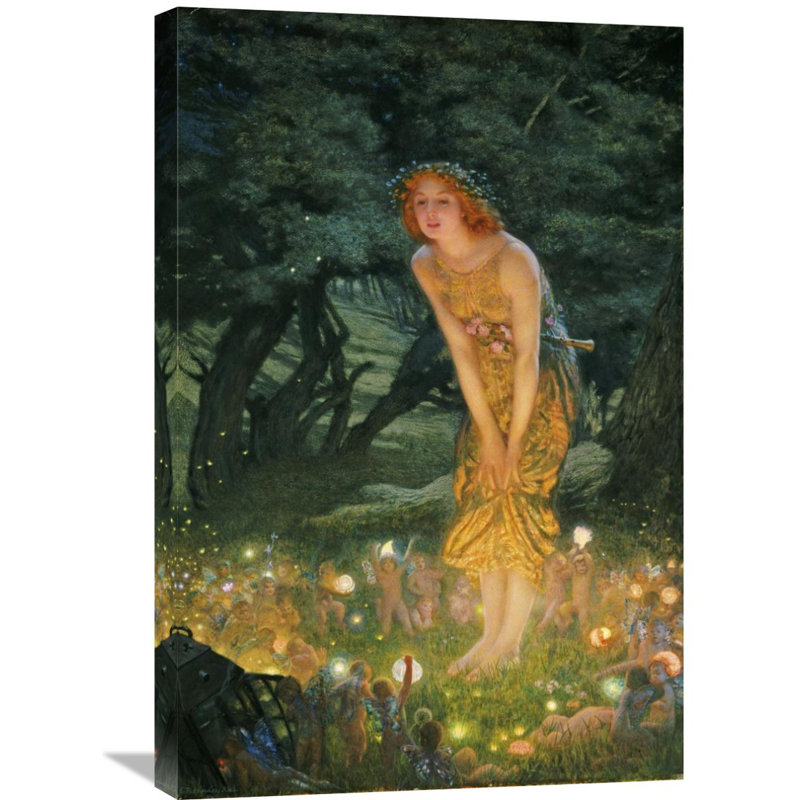 Reproduction d’art sur toile tendue "midsummer réveillon" par edward robert hughes