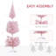 Arbre de Noël mince 6 pi pré-éclairé - Arbre artificiel avec lumières DEL chaudes et support robuste, parfait pour les espaces étroits, la maison et le salon