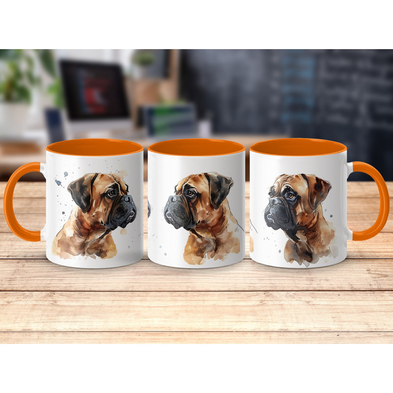 Ceramic Coffee Mug, Orange, 3