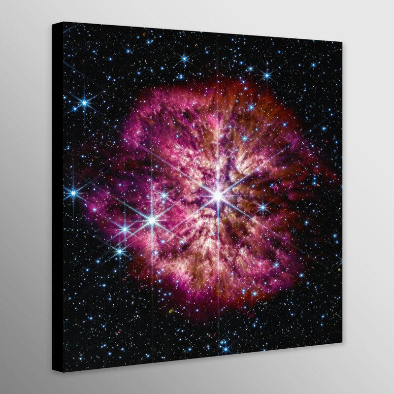 Larimar NASA James Webb Telescope - Wolf-Rayet Star - Wrapped Canvas Print, 41cm H x 41cm W x 4cm D