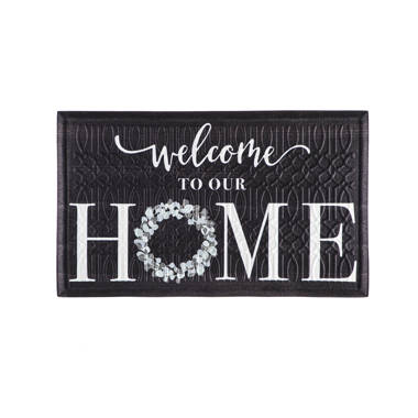 Welcome to Our Home Black & White Doormat