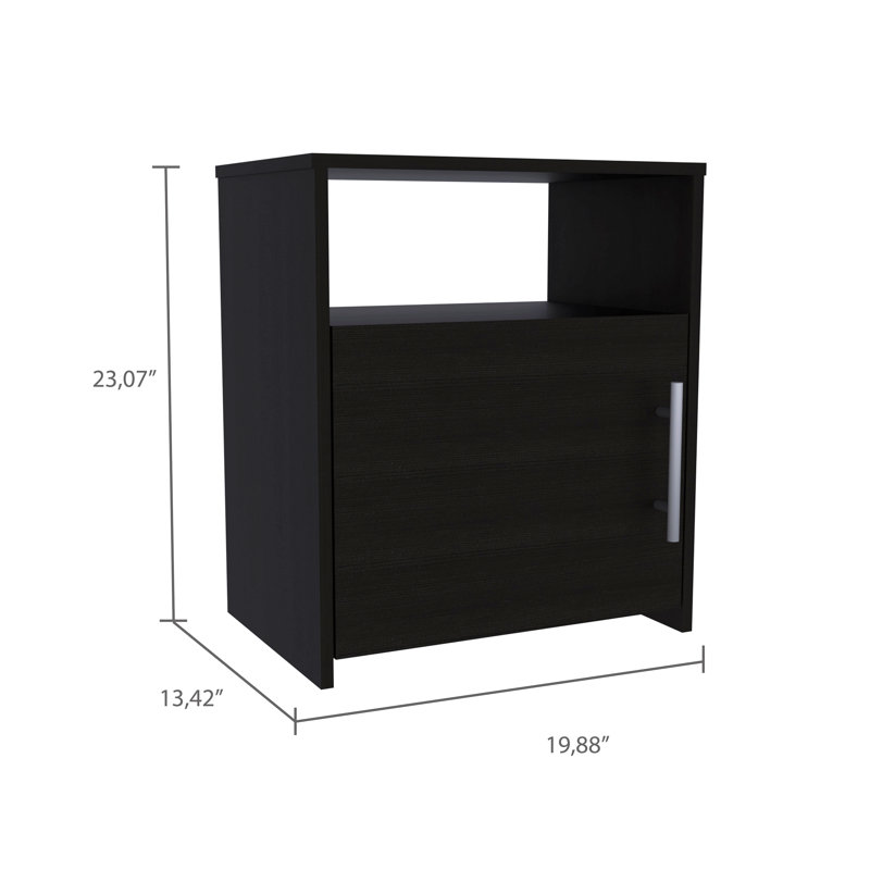 Ensemble de chambre à coucher 3 pièces, étagère à chaussures Baltimore + 2 tables de chevet Omaha, noir