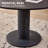 47" Round Dining Table For 4, [Cylinder Pedestal Base] [Stone-Patterned] Modern Circle Dinner Table For Kitchen Dining Room-1351859665