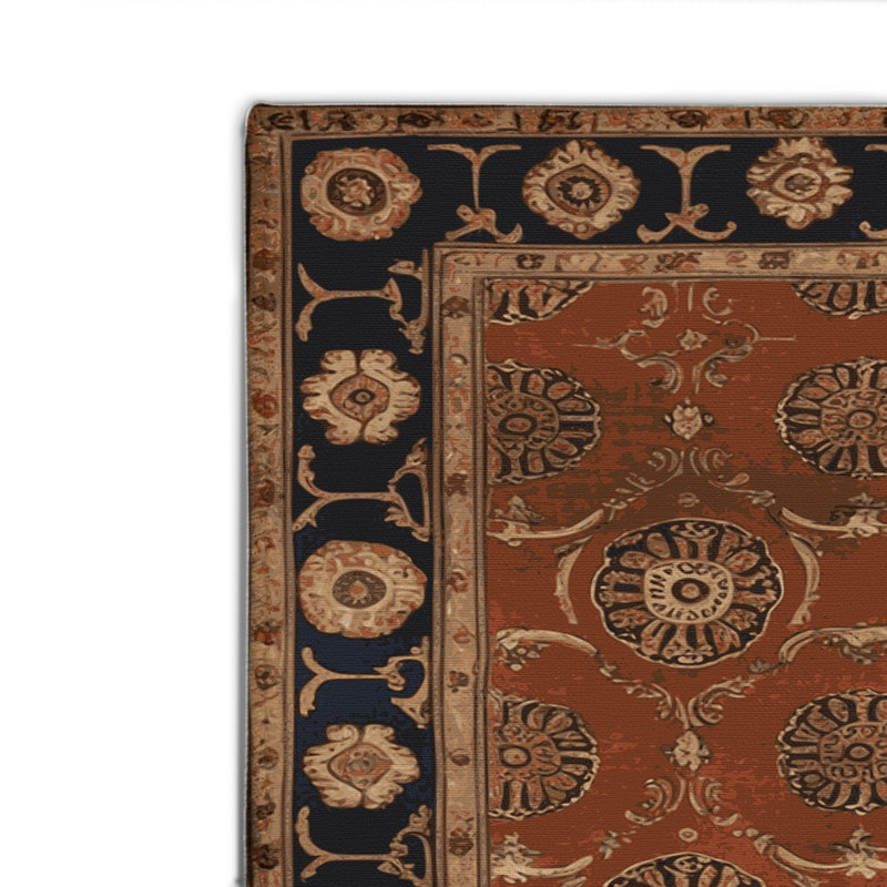 French Brown Indoor and Outdoor Area Rug, Rectangle 8' x 10'