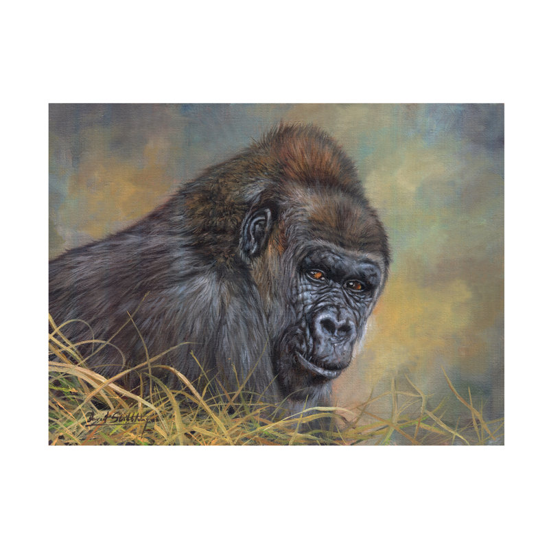 «David Stribble Gorilla», art sur toile, H 14 po x l 19 po
