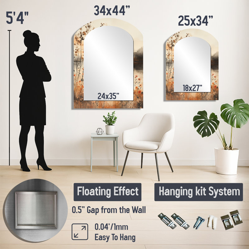 Miroir de salle de bain Farmhouse, 34" x 25"