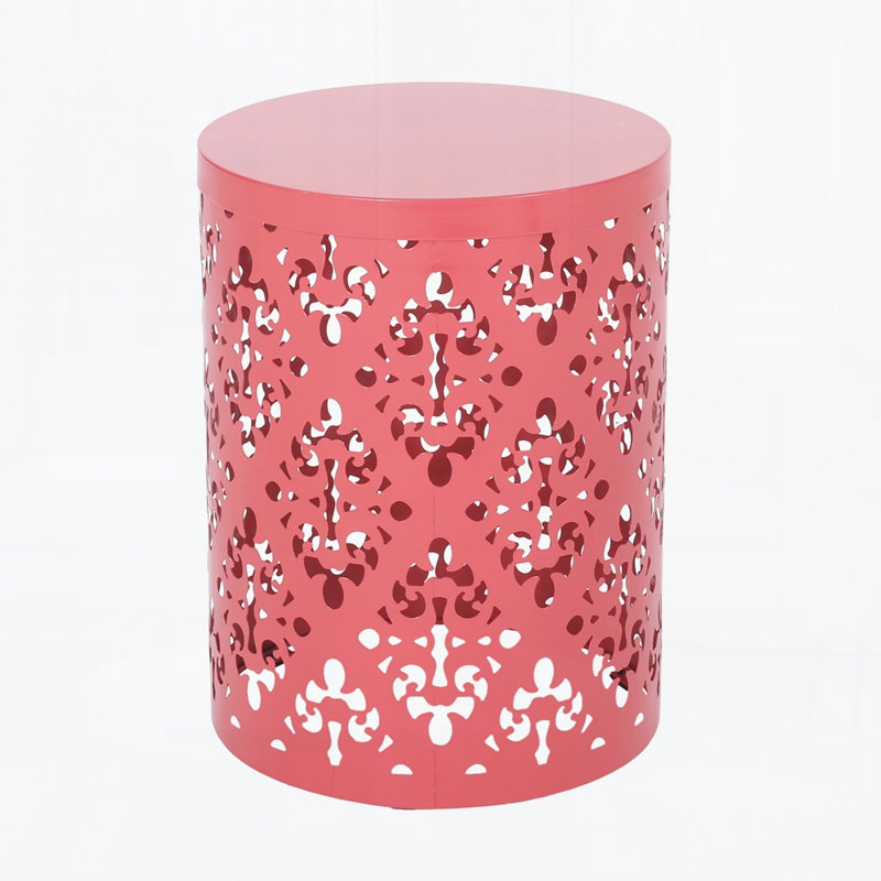 Outdoor Metal Side Table, Coral