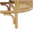 Aubie Brown Rattan Handmade Oval Bench with White Fabric Cushion