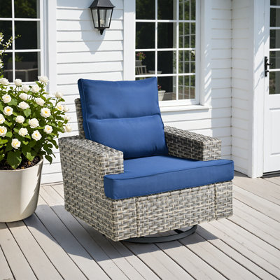 Wahkon Outdoor Swivel Chair, Rocking Patio Set With Cushions