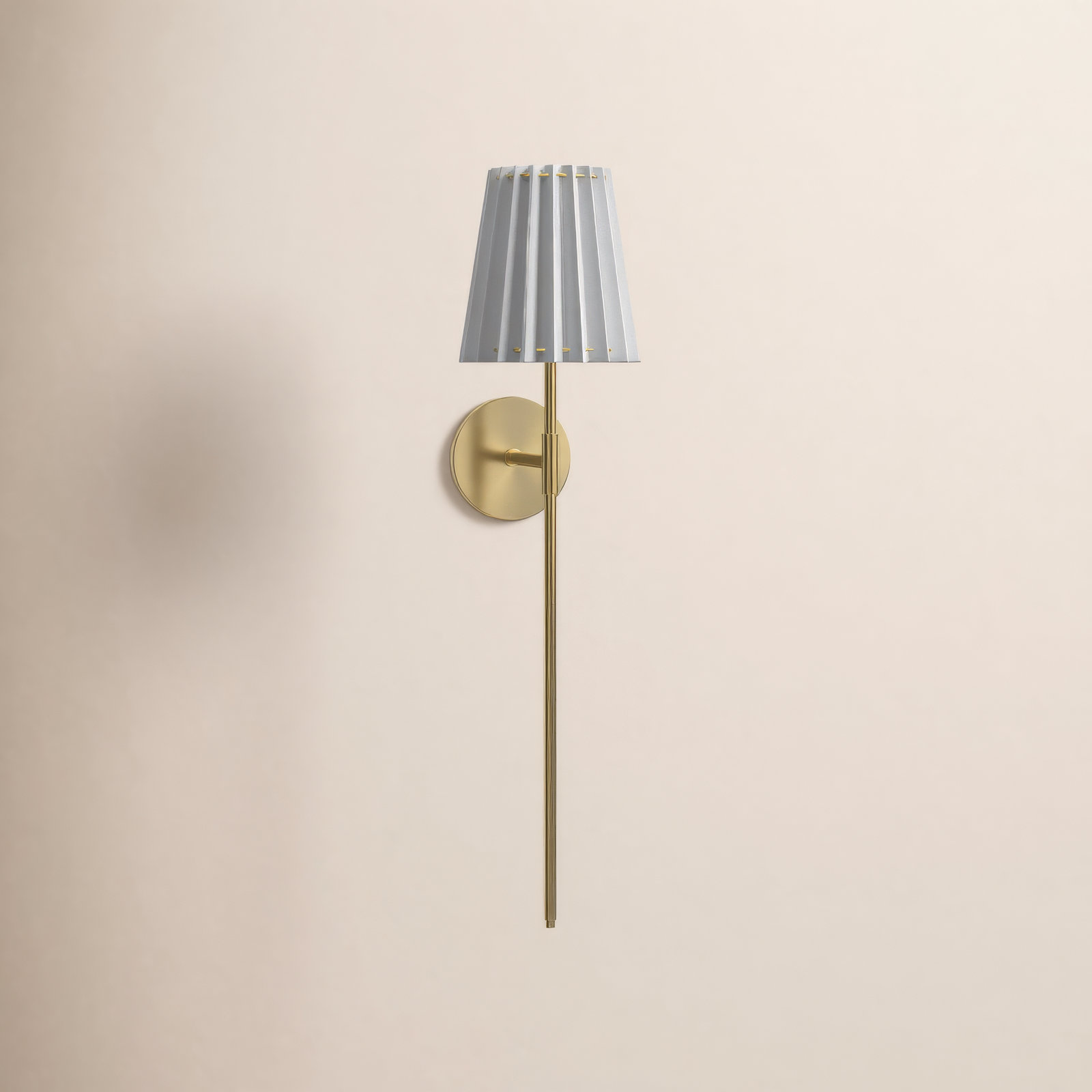 Canto Single Light Steel Dimmable Wallchiere, Aged Brass
