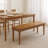 Carvella Solid Wood 53'' Bench