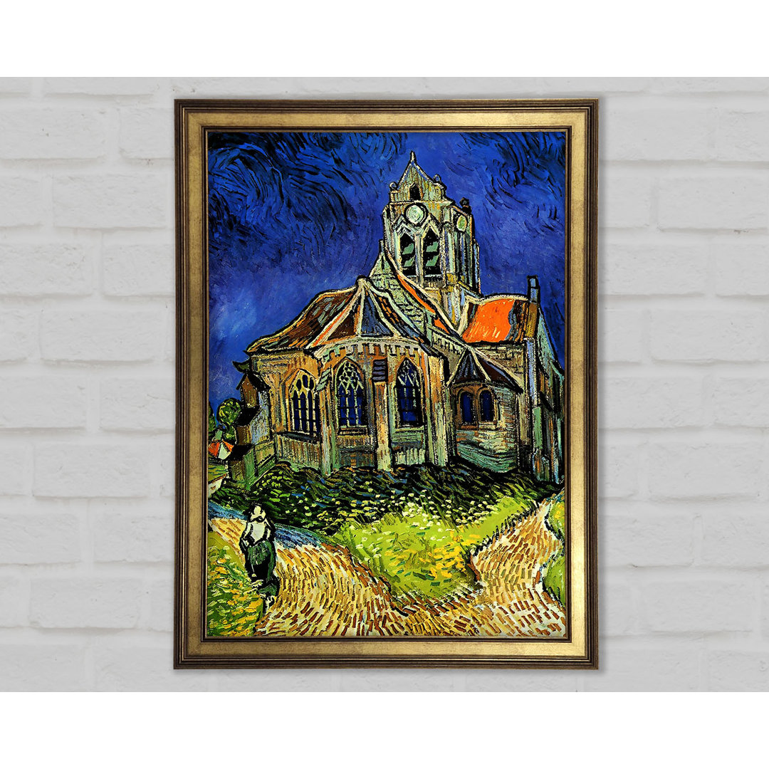 Van Gogh Die Kirche von Auvers - Einzelner Bilderrahmen Kunstdrucke