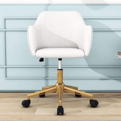 Chaises d'appoint pivotantes avec pieds en métal et roues universelles, chaise de bureau à hauteur réglable