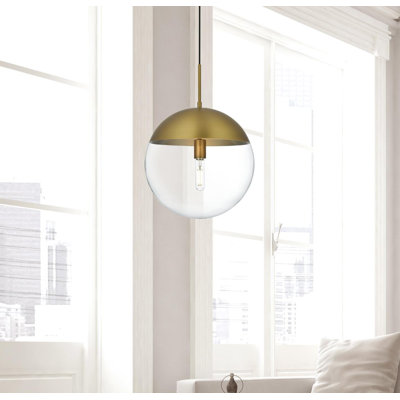 Yearby 1-Light Dimmable Globe Single Pendant 