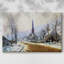 «Church at Jeufosse, Snowy Weather, 1893», toile tendue avec châssis-1878850583