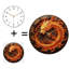 Horloge murale silencieuse en verre trempé de 30 cm, « Horloge murale Dragon de feu », œuvre d'art décorative unique. Fonctionne sans tic-tac, avec des piles AA (non incluses). Décoration artistique pour la maison.