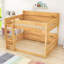 Lit superposé grand en bois avec tablettes et ports de charge USB-622948013