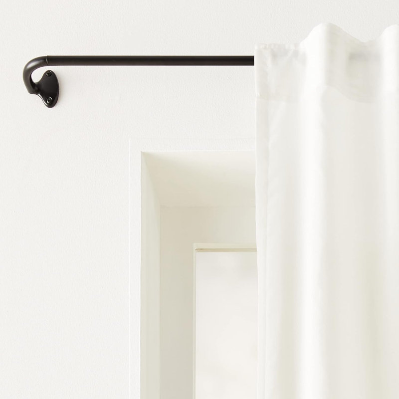 122cm Straight Tension Shower Curtain Rod & Hook Set