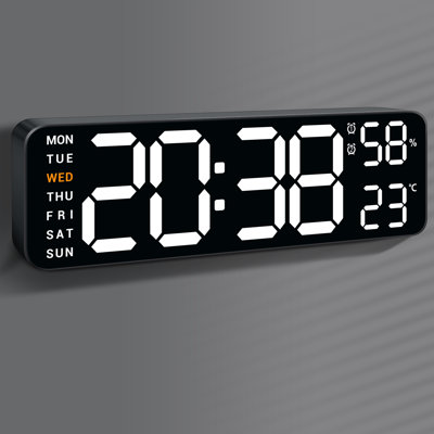 Horloge murale 10 po: Horloge murale à double alarme pour salon, bureau, bureau