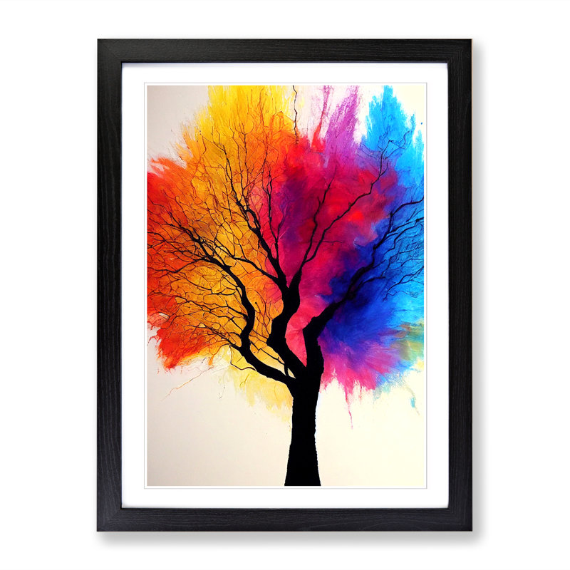 Tree Colours Vol.5 - Single Picture Frame Print, Black, 64cm H x 46cm W x 2cm D