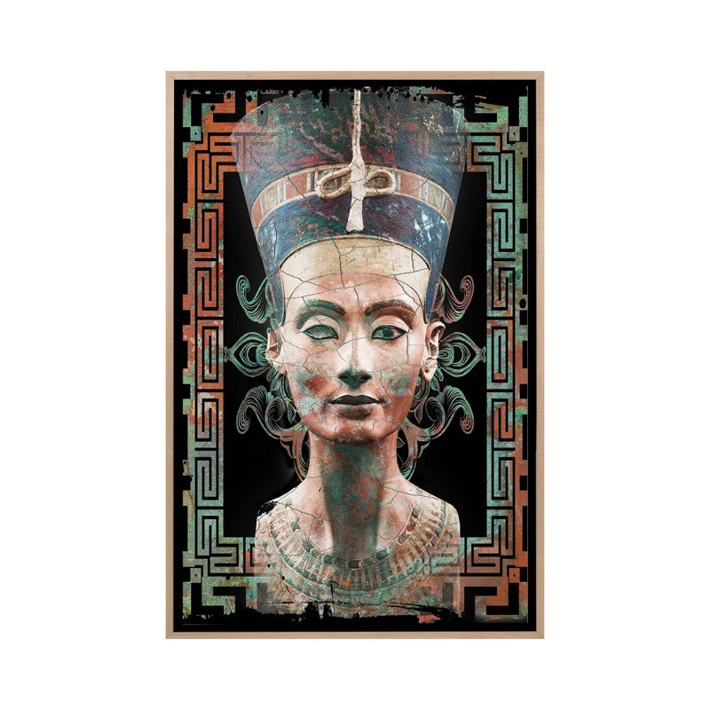 Égypte II - reproduction d'art murale - toile encadrée, 26" x 18", Framed Canvas, Beige
