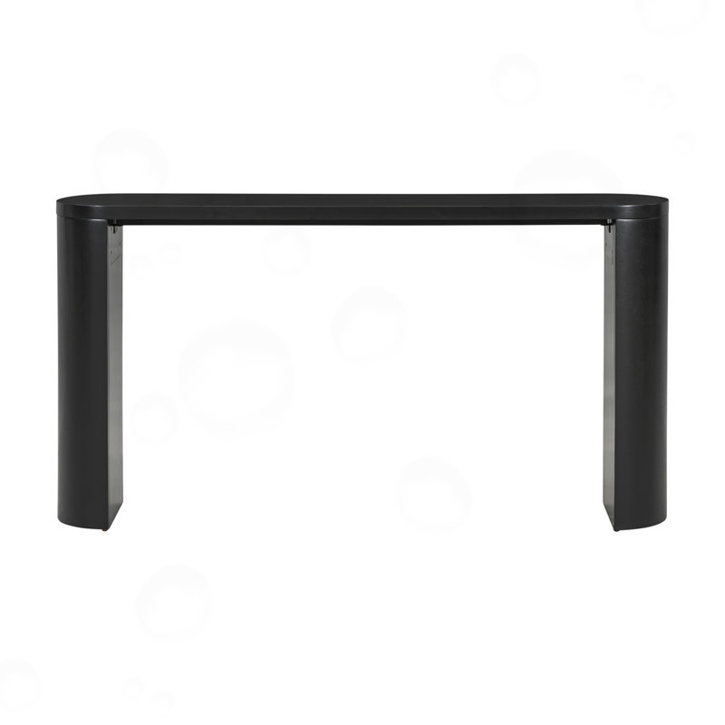 Console with Semi-Cylindrical Base, Black