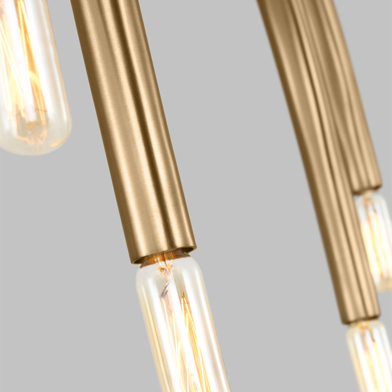 Hadden 4-Light Chandelier, Satin Brass, 14.5" H x 22" W x 14.25" D