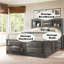Grey Oak Finish Queen Bed W/Storage