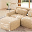 Tissu moelleux doux de 80 po, canapé désossé, aucun assemblage requis, conception antidérapante inférieure avec méridienne, avec repose-pieds, assise profonde, combinaison haute densité 32D sans bureau pour étude, kaki clair-487794833-487794836
