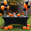 2 pièces / paquet de grande nappe rectangulaire noire de 6 pi d'Halloween, couvertures de table extensibles en tricot de 180 g / m², plusieurs couleurs disponibles, convient aux restaurants d'hôtel, aux cuisines, aux bureaux et aux longues décorations de table de réception. Premium et élégant-705967901-705967896
